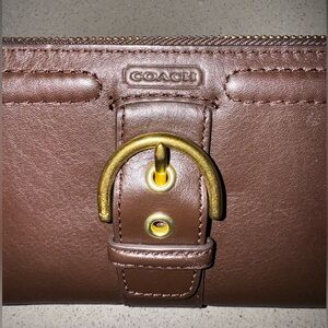 Coach brown leather wallet